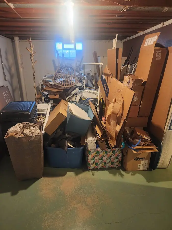 Roll-off dumpster container at job site for Roll Off Dumpster Rental in Belle Fourche